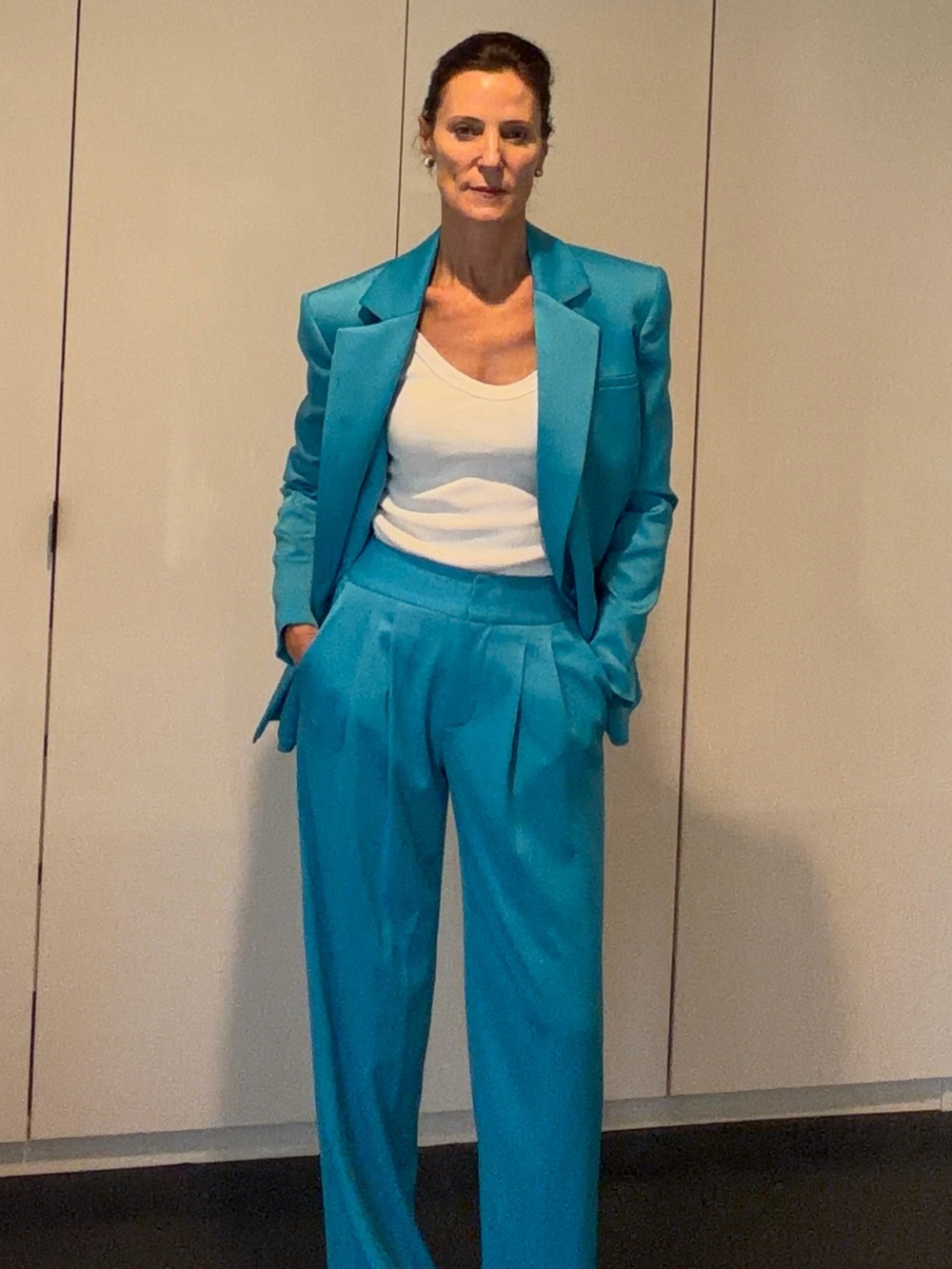 Alice + Olivia by Stacey Nendet Tailored Pantsuit - High-Waist Pleated Trousers